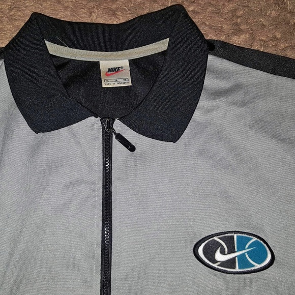 Nike Vintage Men's Zip Up Collared Shirt XL Gray - Picture 5 of 6